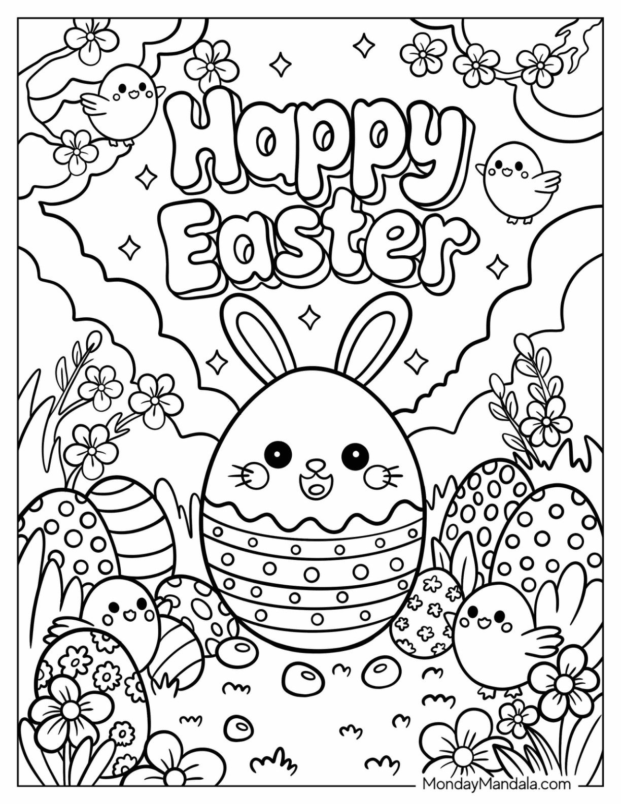 easter egg coloring pages