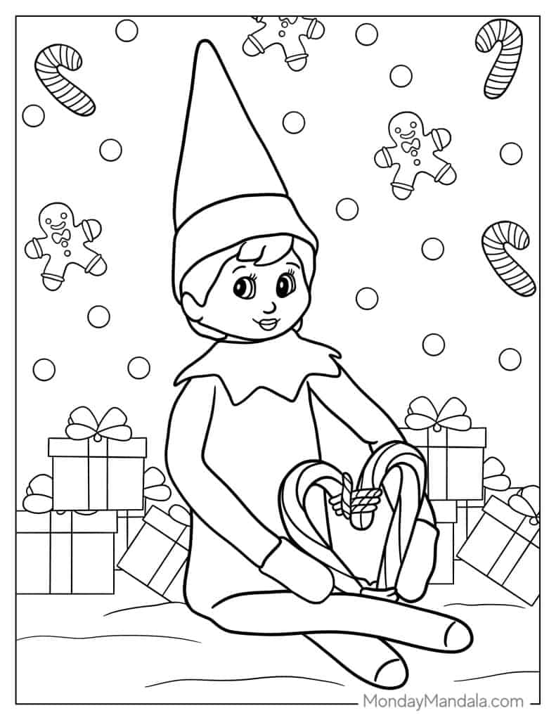 44 Elf On The Shelf Coloring Pages Free PDF Printables  44 Elf On The Shelf Coloring Pages Free PDF Printables