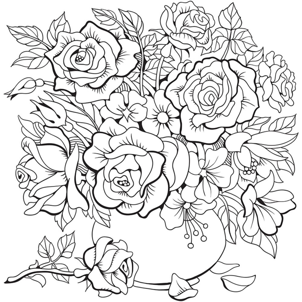 coloring pages printable flowers coloring pages printable flowers