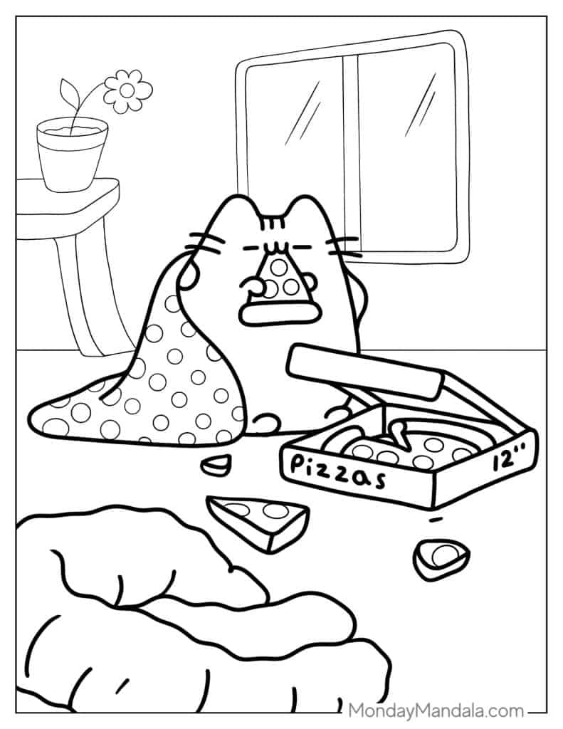 48 Pusheen Coloring Pages Free PDF Printables 