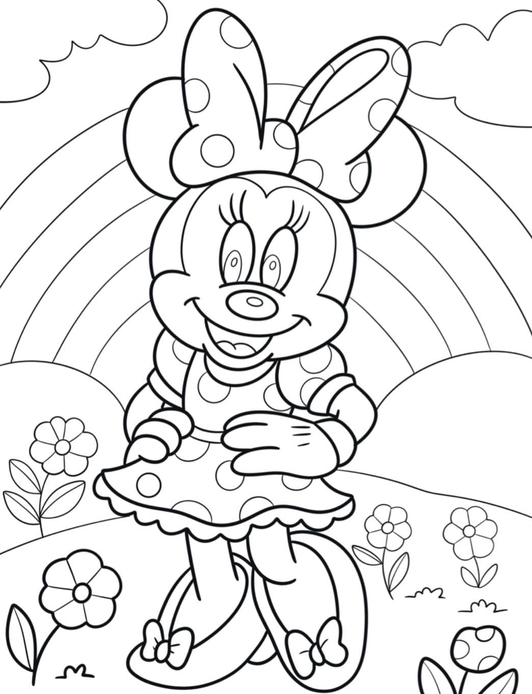 minnie mouse coloring page