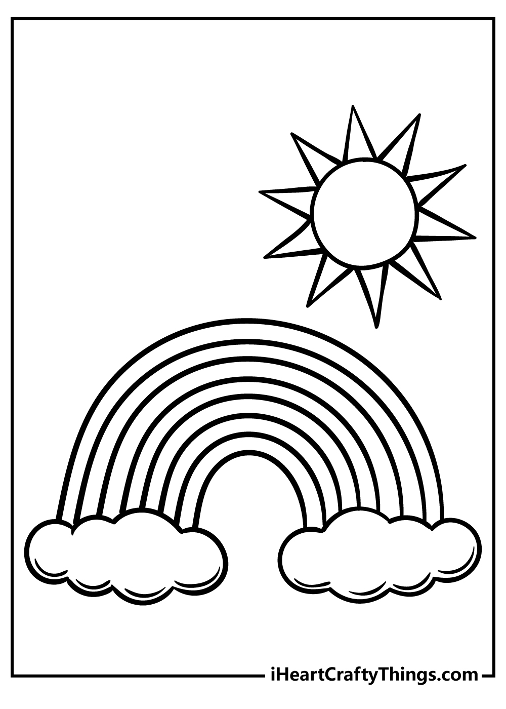rainbow coloring page