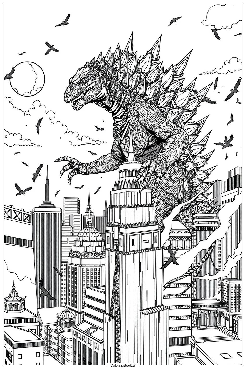 godzilla coloring pages