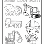 7 Printable Cute Construction Coloring Pages