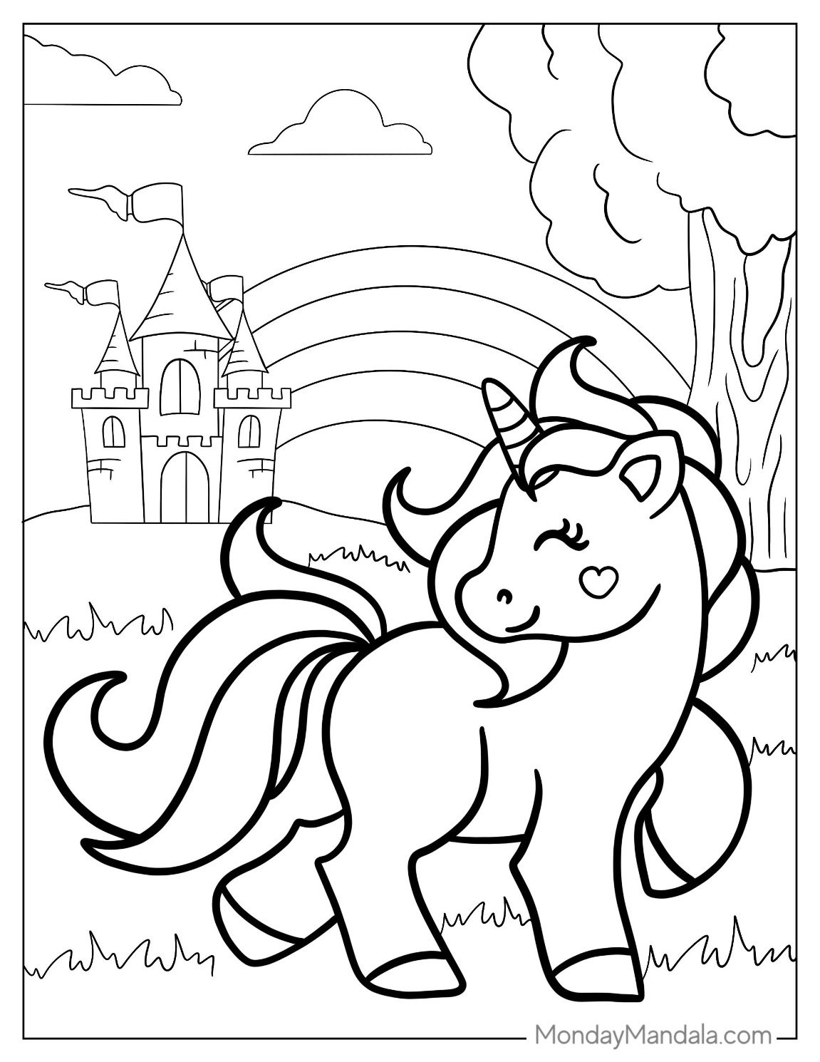 74 Unicorn Coloring Pages Free PDF Printables 