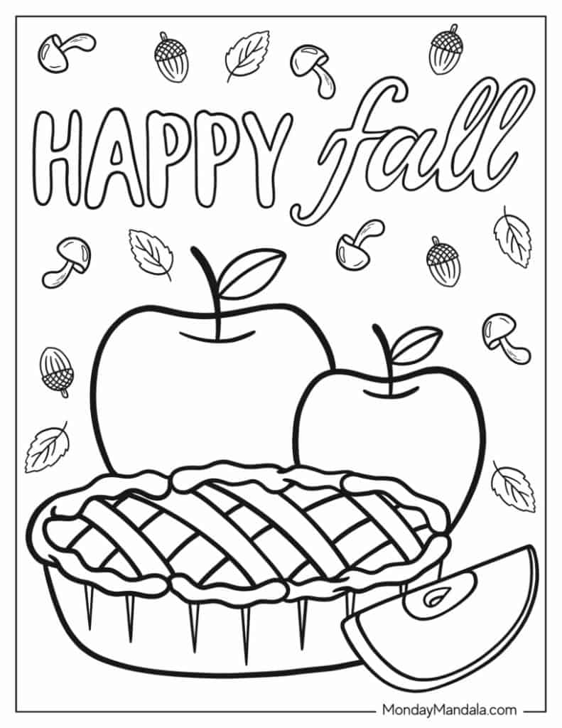 autumn coloring pages