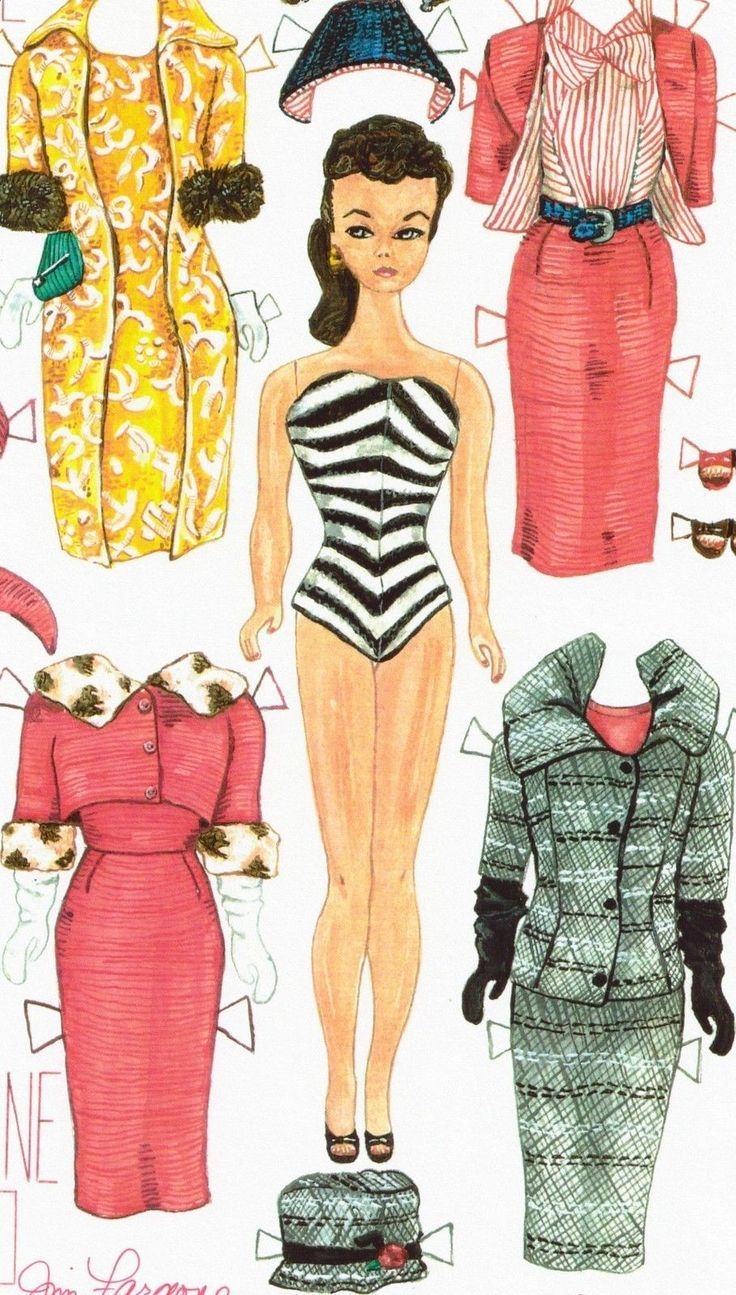 barbie paper dolls printable