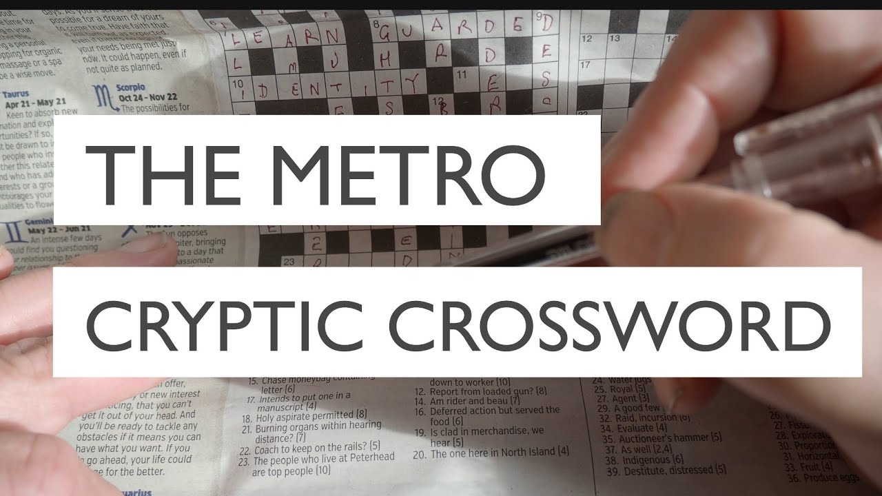 A Beginner s Guide To Cryptic Crosswords The Metro YouTube