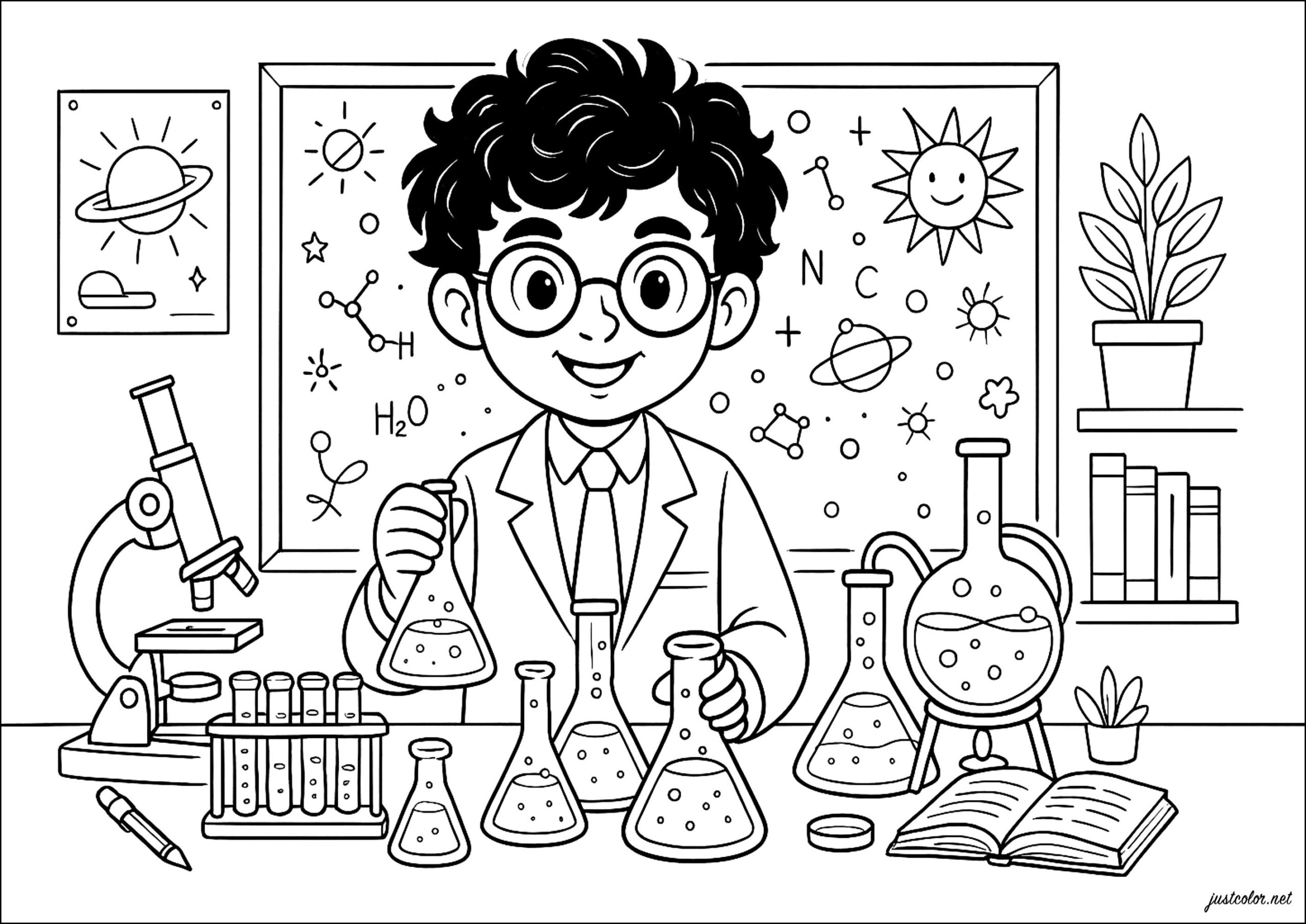 science coloring pages