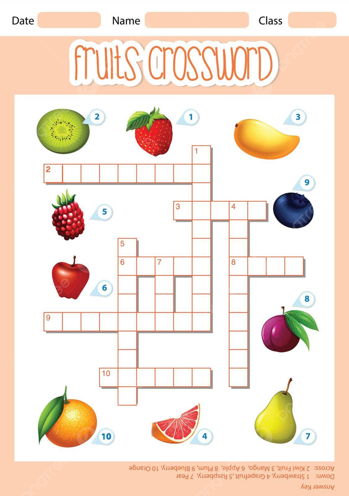 orange or pear crossword