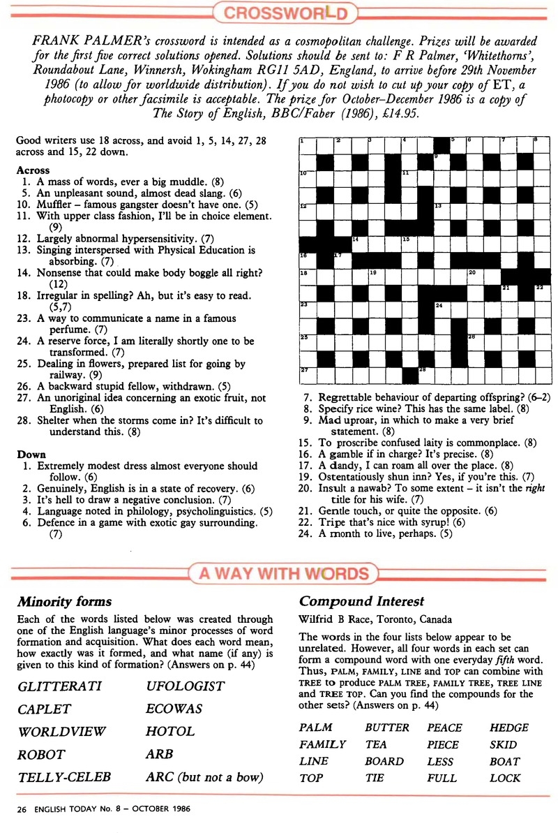 perfume compound crossword