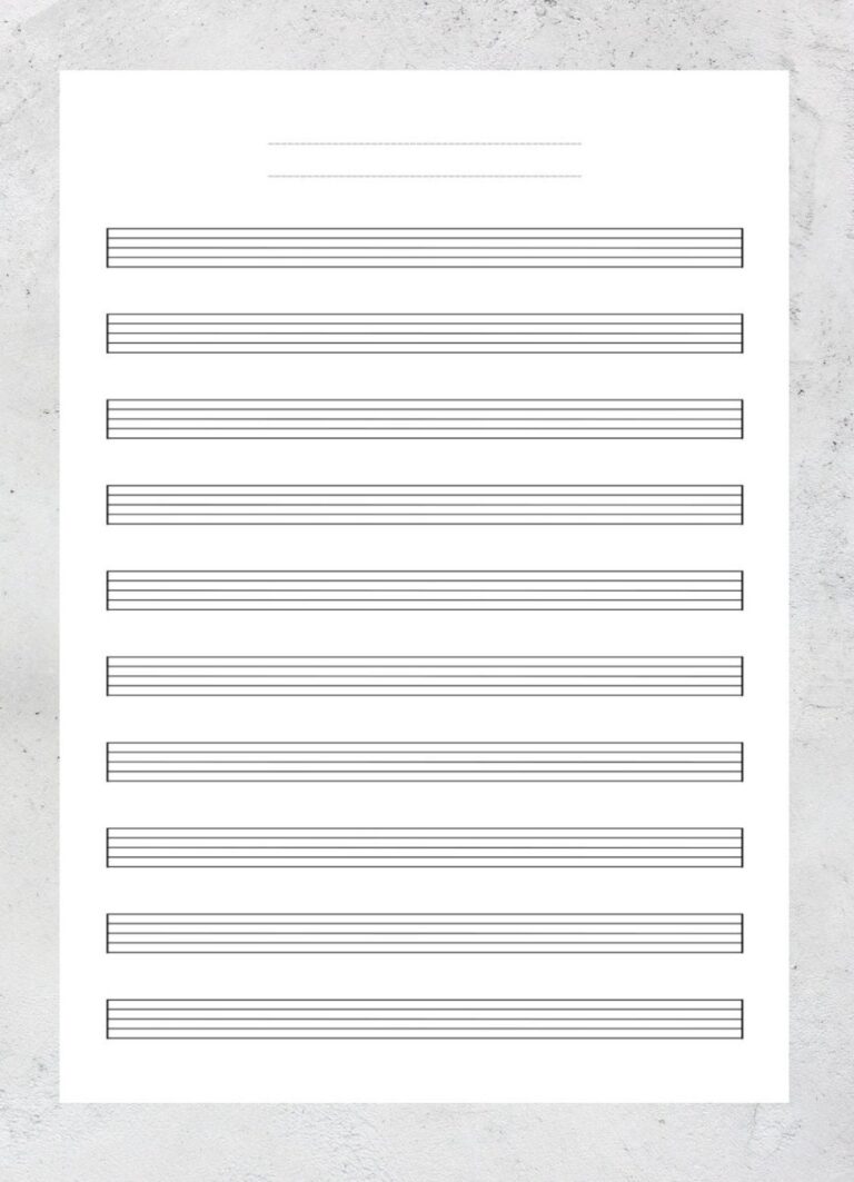A4 Blank Sheet Music US Letter Printable Sheet Music Manuscript Paper Piano Staff Paper Blank Music Paper Etsy