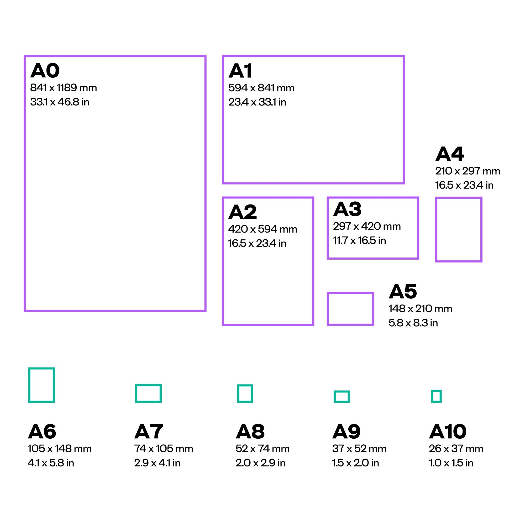 printable paper sizes