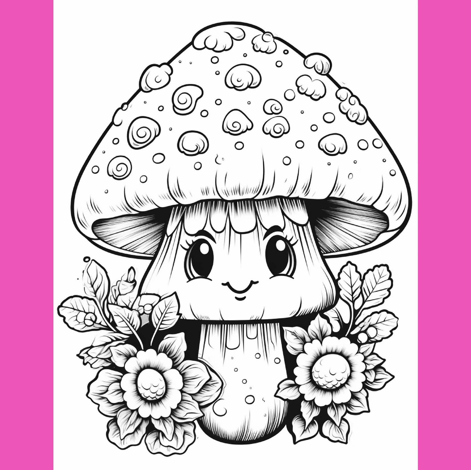 Adorable Kawaii Mushroom Coloring Book For Kids Cute Whimsical Illustrations Made By Teachers