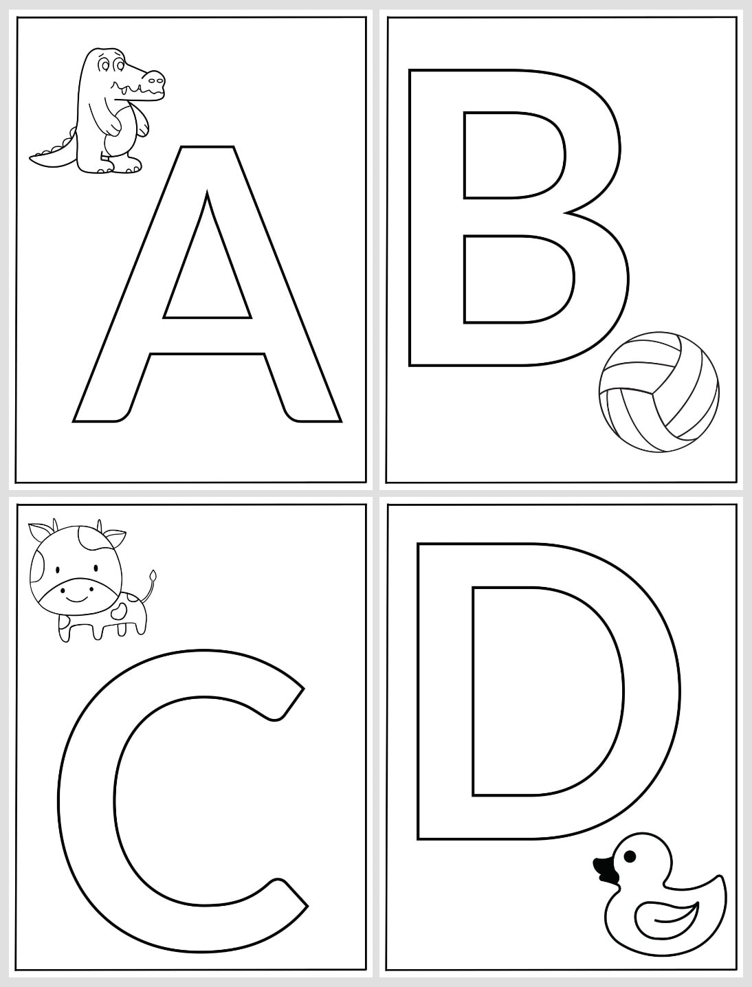 abc coloring pages