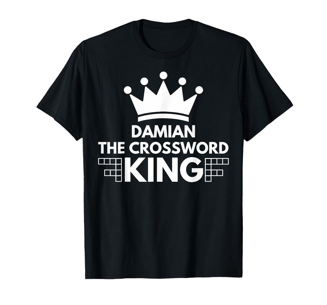 Amazon Crossword Puzzle Clue King Damian T Shirt Clothing Shoes Jewelry