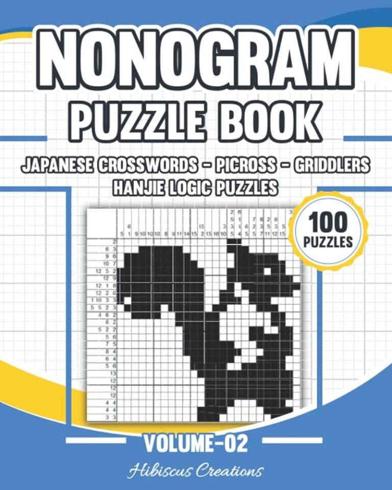 Amazon Nonogram Puzzle Book Volume 02 Japanese Crosswords Picross Griddlers Hanjie Logic Puzzles 9798849818269 Hibiscus Creations Books