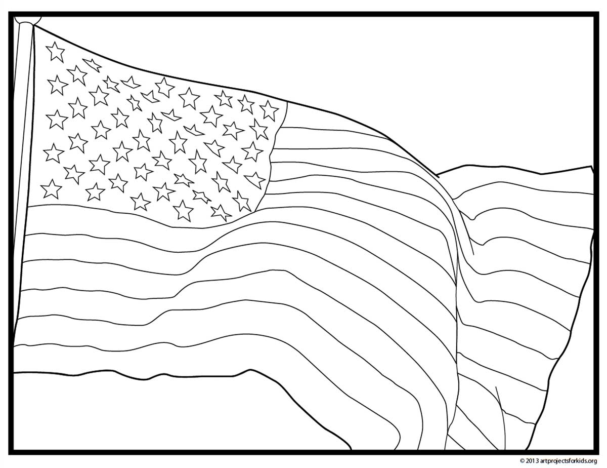 American Flag Coloring Page Free Printable For Kids American Flag Coloring Page Free Printable For Kids