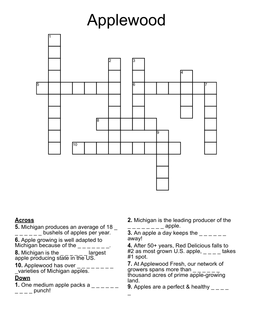 An Apple A Day Keeps The Doctor Away Crossword WordMint An Apple A Day Keeps The Doctor Away Crossword WordMint