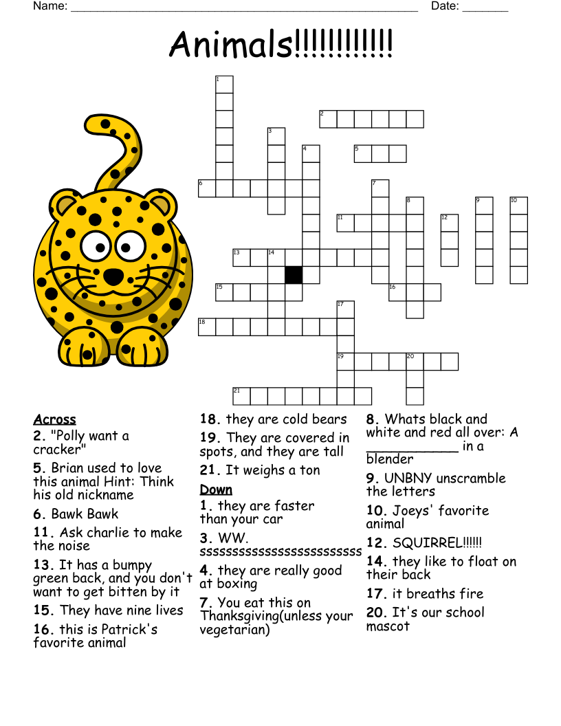 pack animal crossword clue