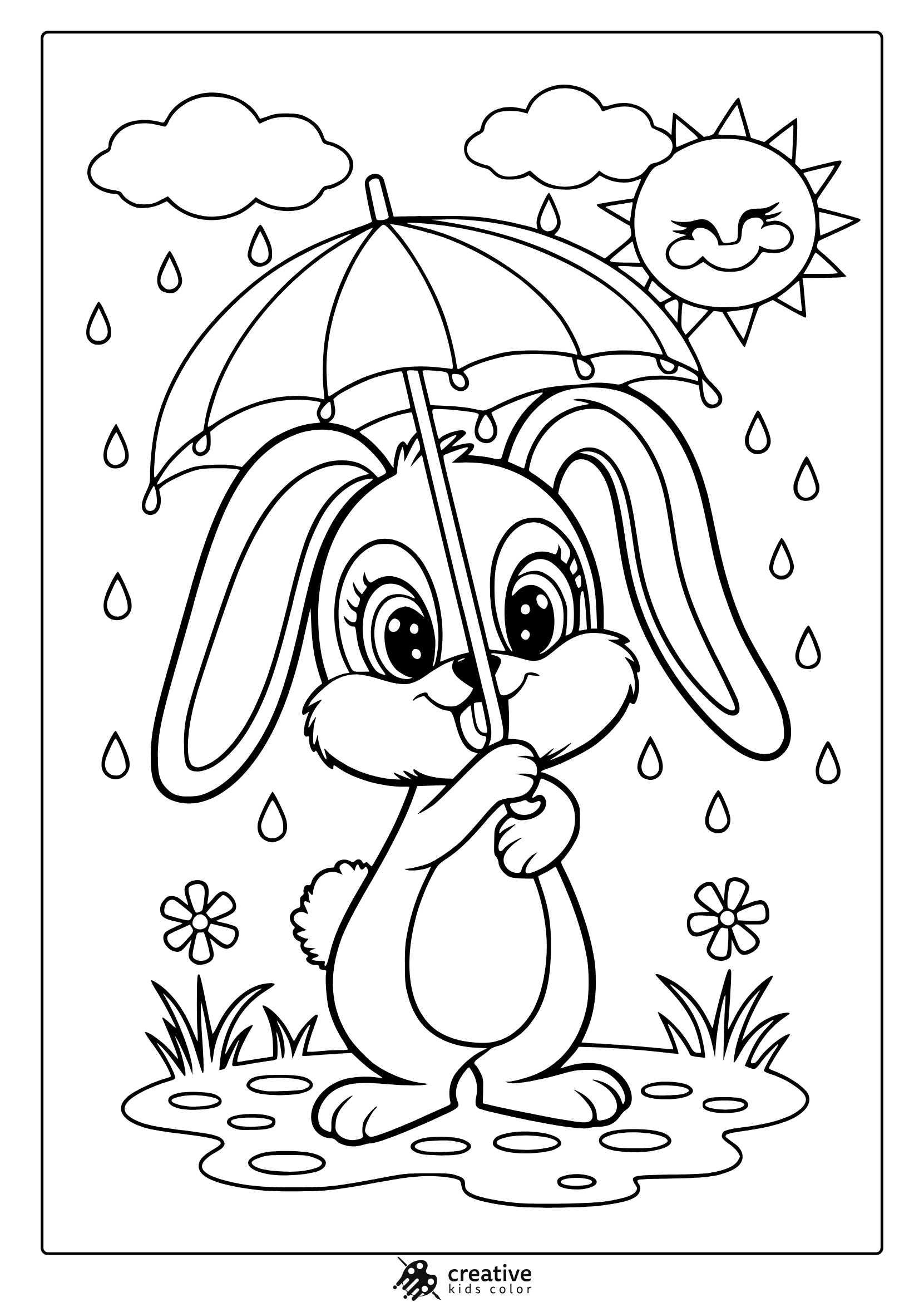 April Coloring Pages Free Fun Spring Printables  April Coloring Pages Free Fun Spring Printables