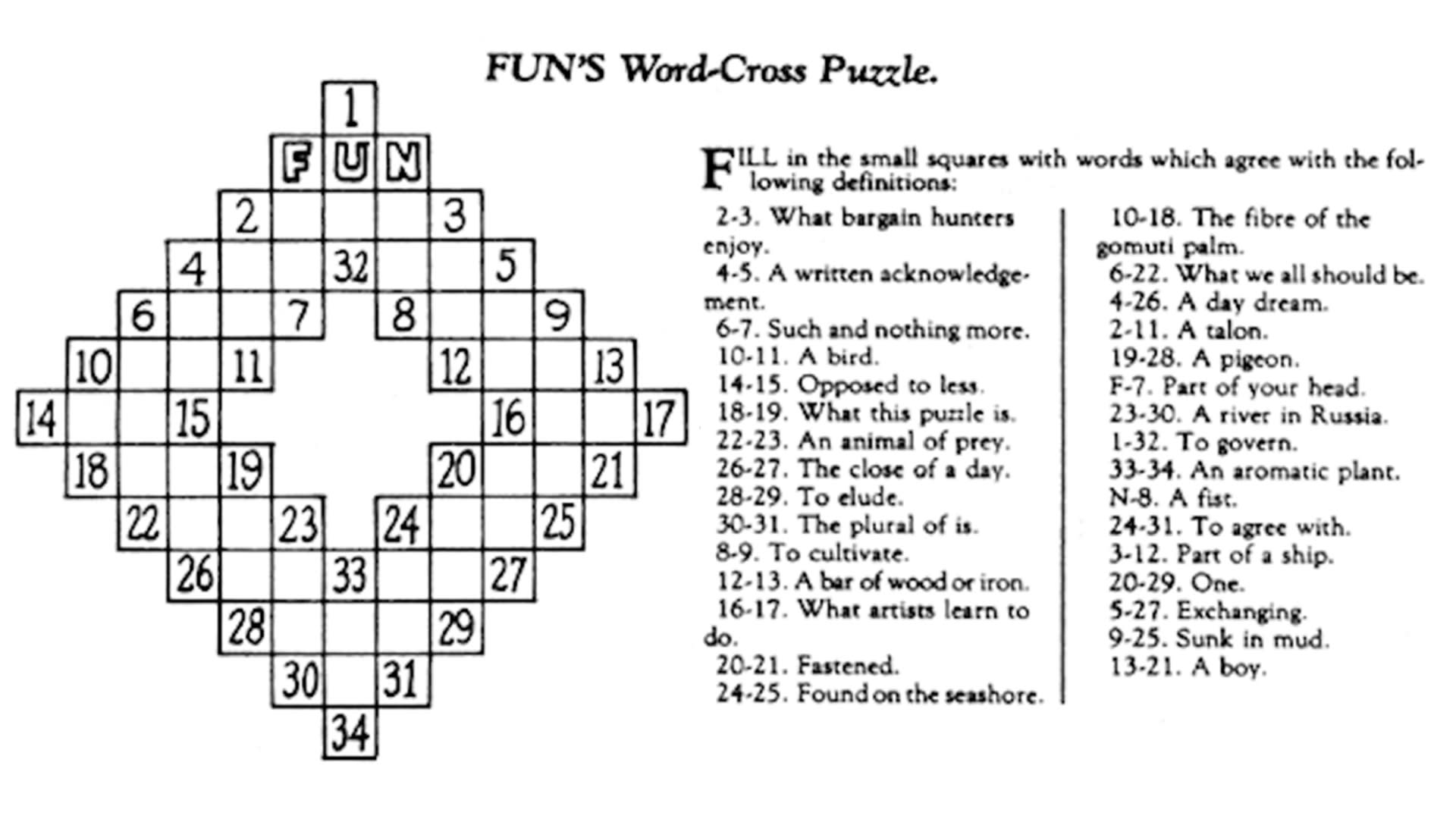 Arthur Wynne T Campbell s Grid