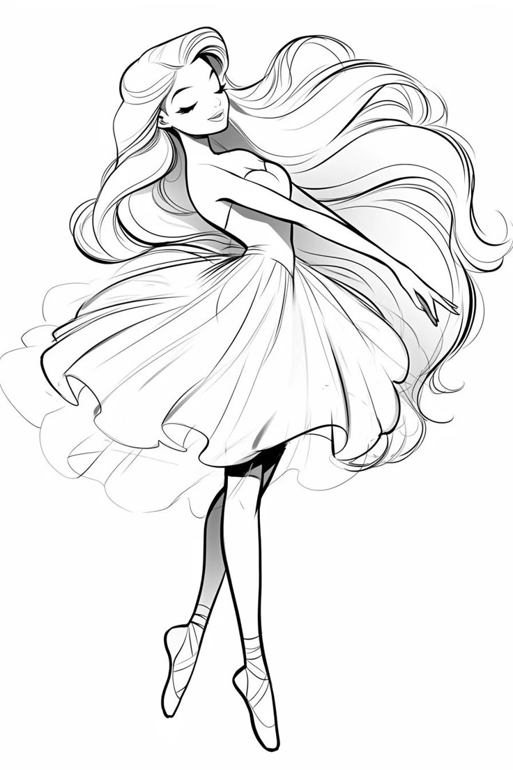 Ballerina Coloring Pages Printable Ballerina Coloring Pages Printable