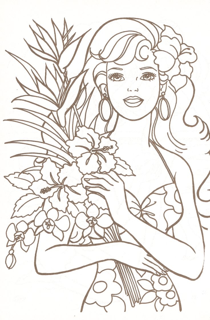 barbie doll coloring pages