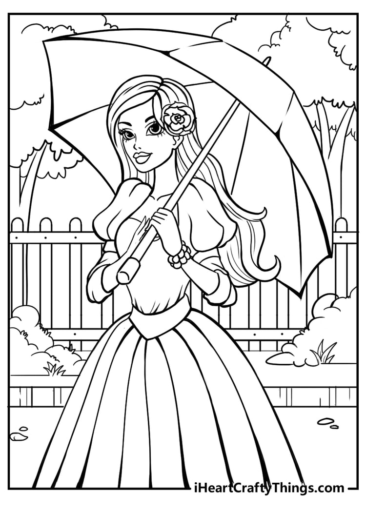 Barbie Doll To Colour Store