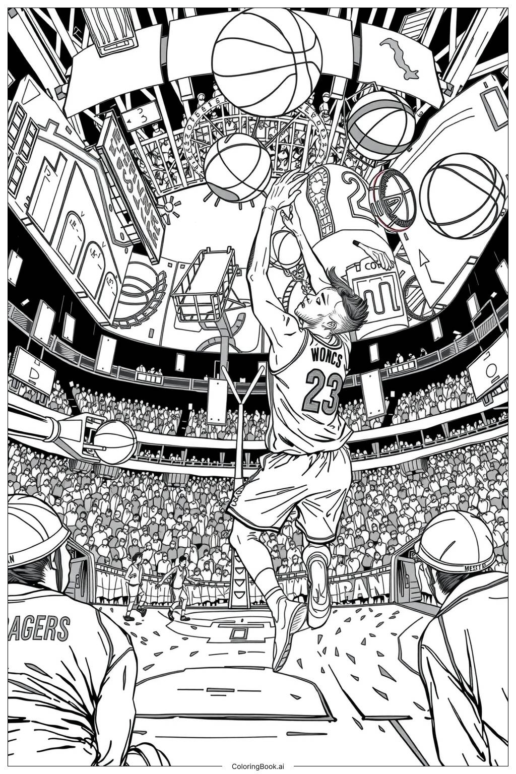 basketball coloring page