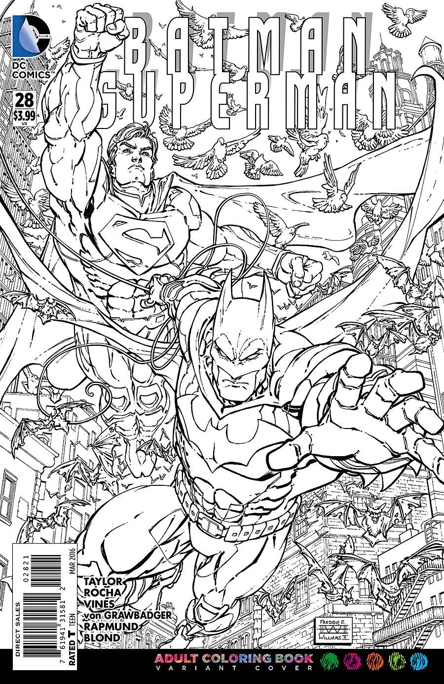 Batman Superman 28 2013 Adult Coloring Book Variant Batman Superman 28 2013 Adult Coloring Book Variant
