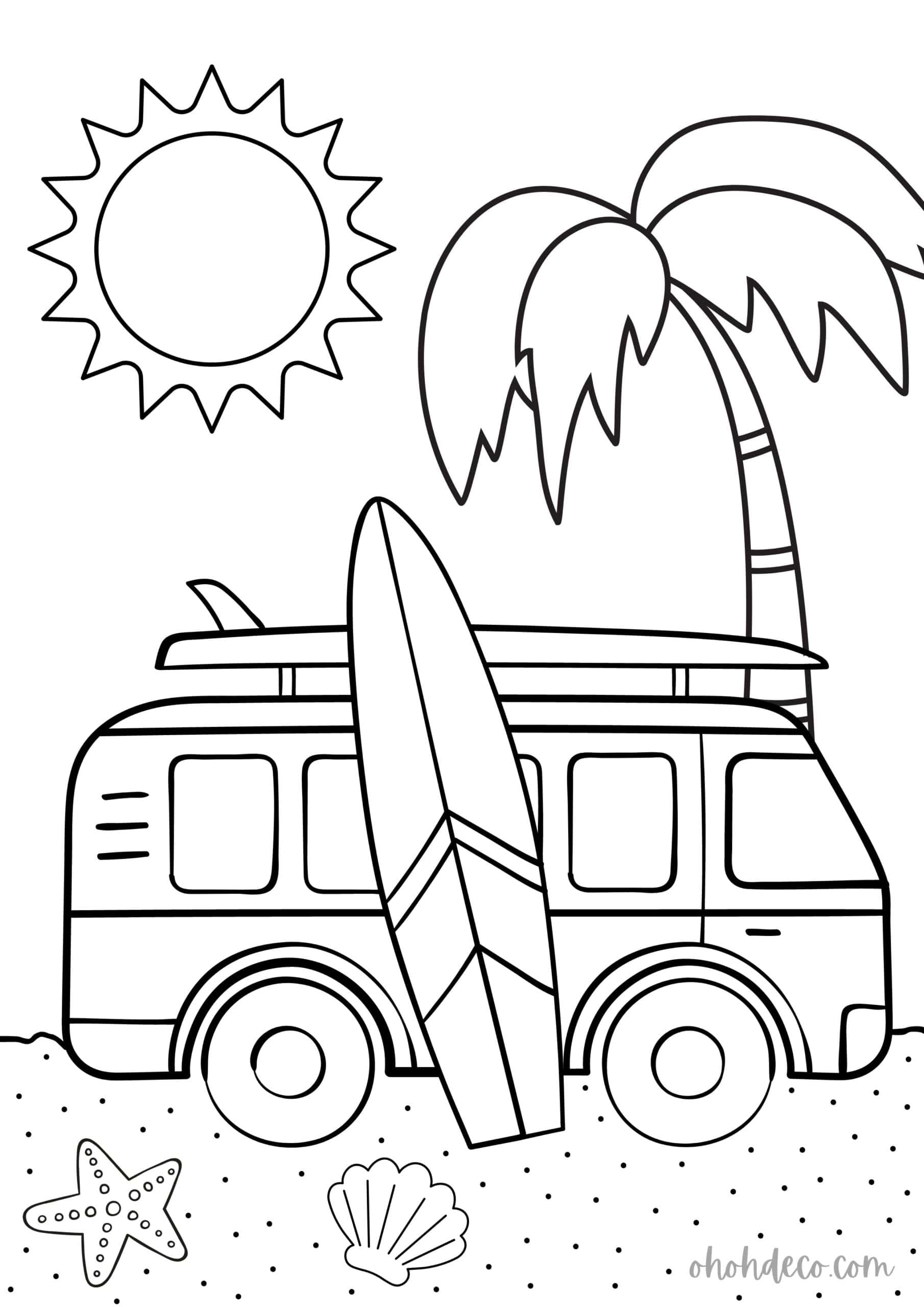 beach coloring page beach coloring page