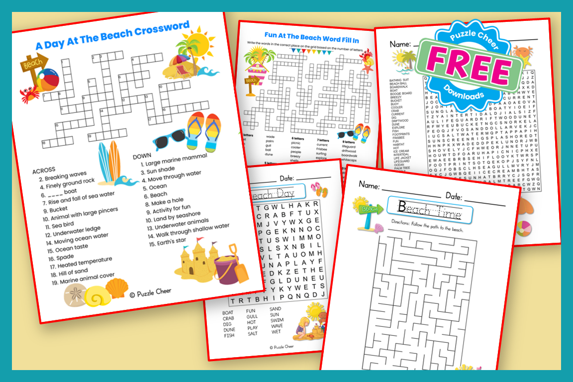Beach Themed Puzzles Puzzle Cheer