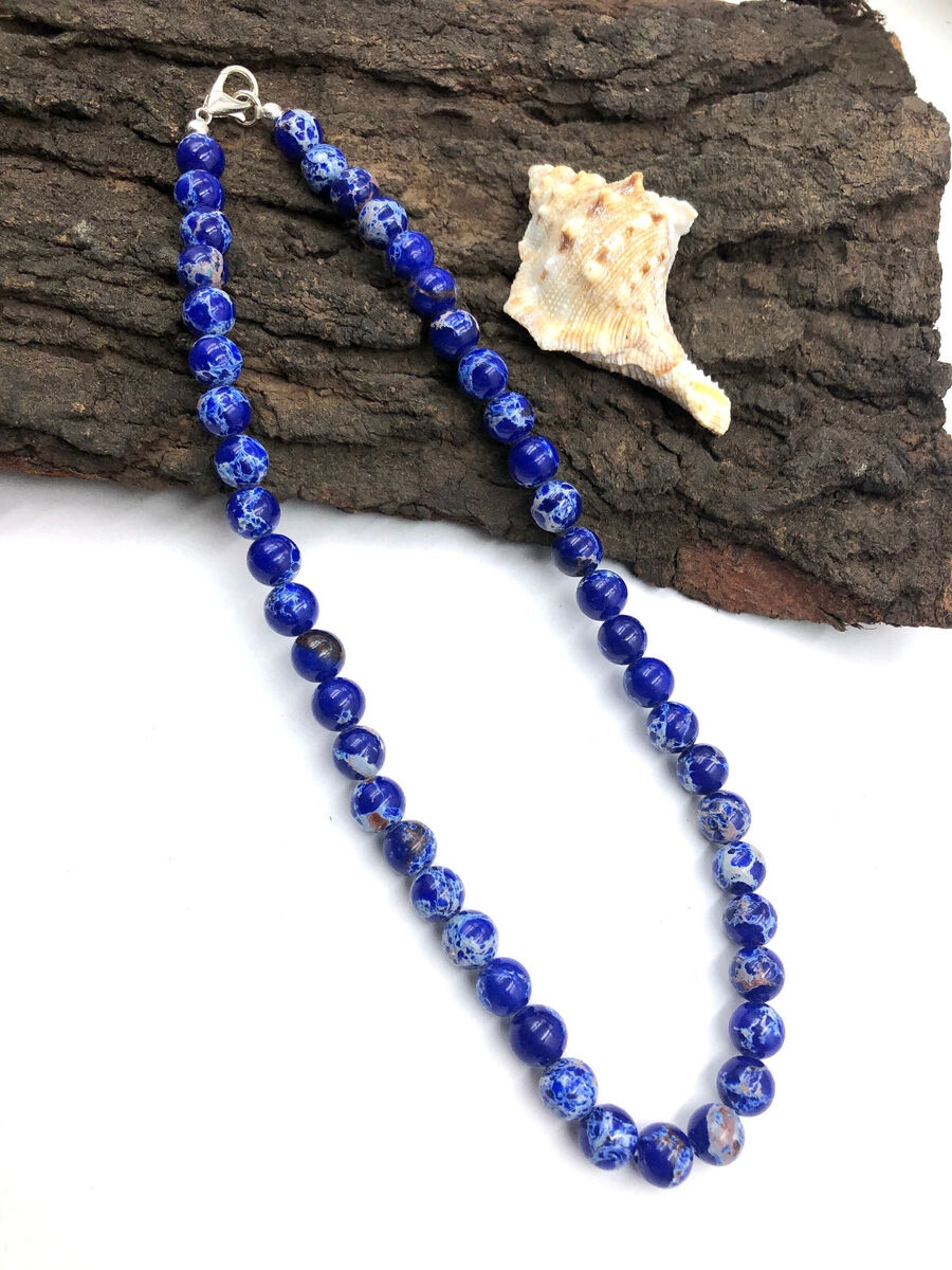Beads Necklace 8 Mm Gemstone Beaded Necklace 16 Inches AN EBay