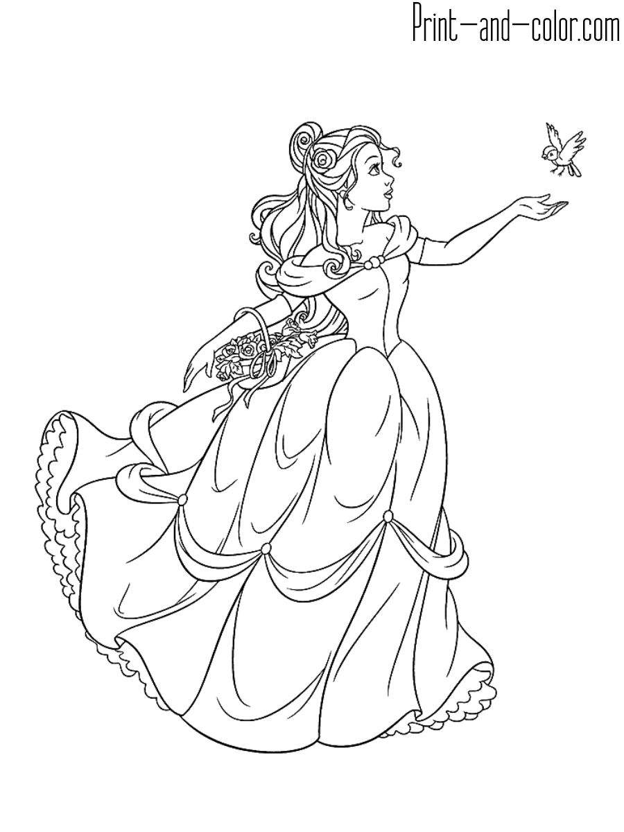 beauty and the beast coloring pages