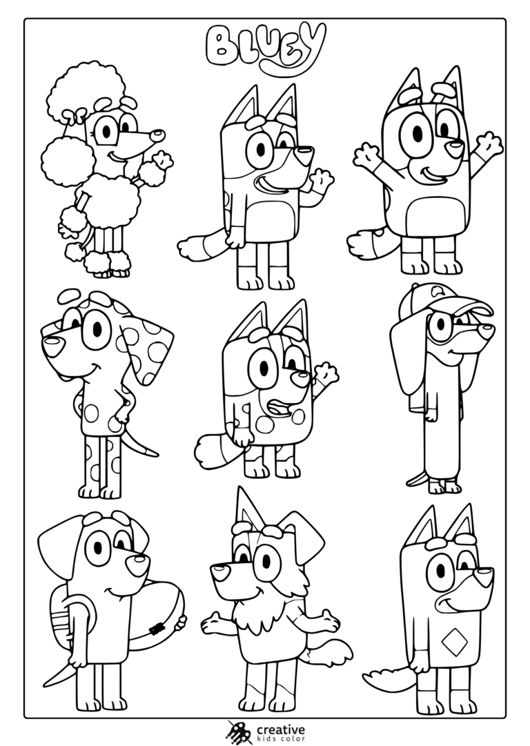 Bluey Coloring Pages 45 Free Printable PDF 