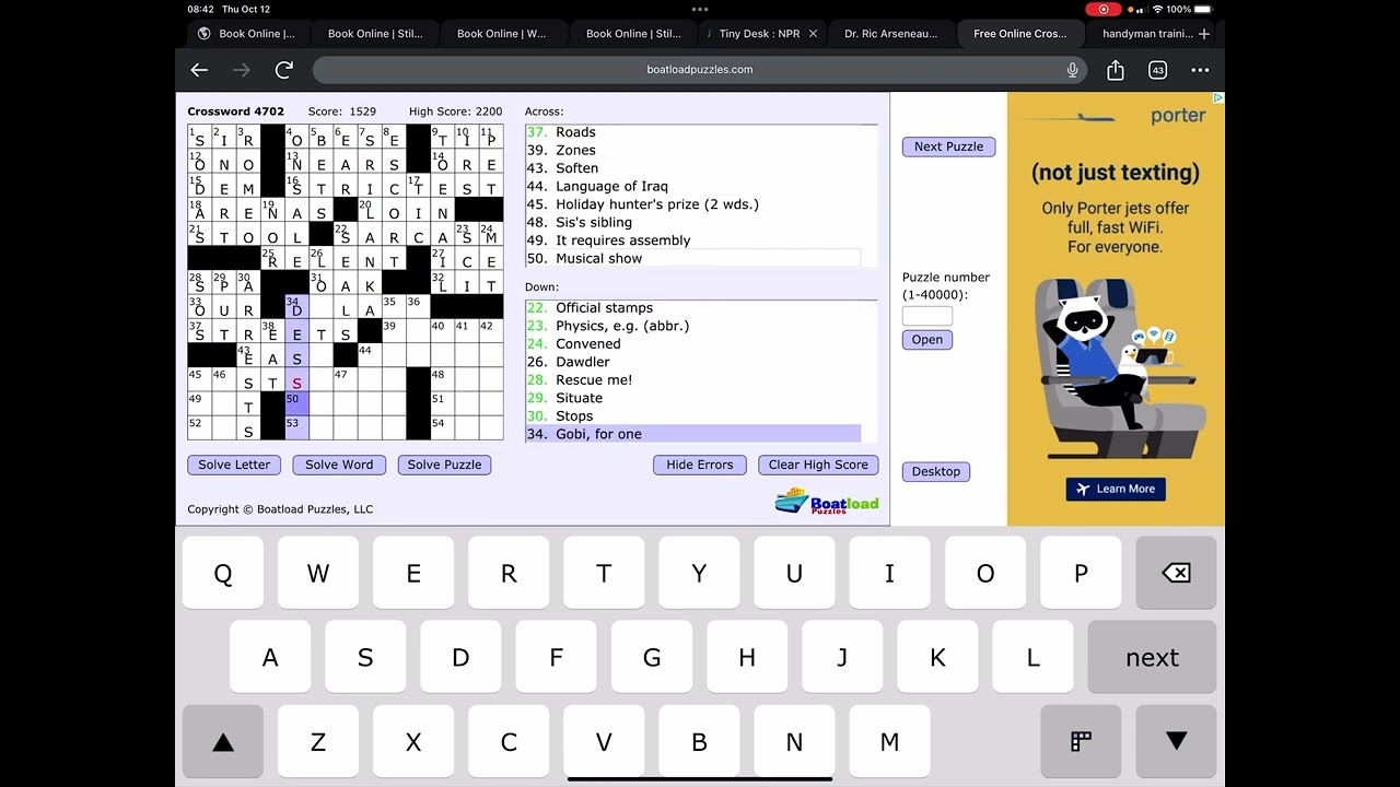 Boatload Crossword Puzzle 4702 YouTube