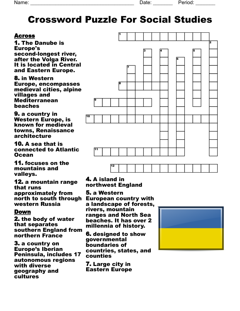Bodies Of Water Crossword WordMint