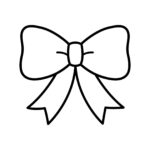 Bow Coloring Page Etsy