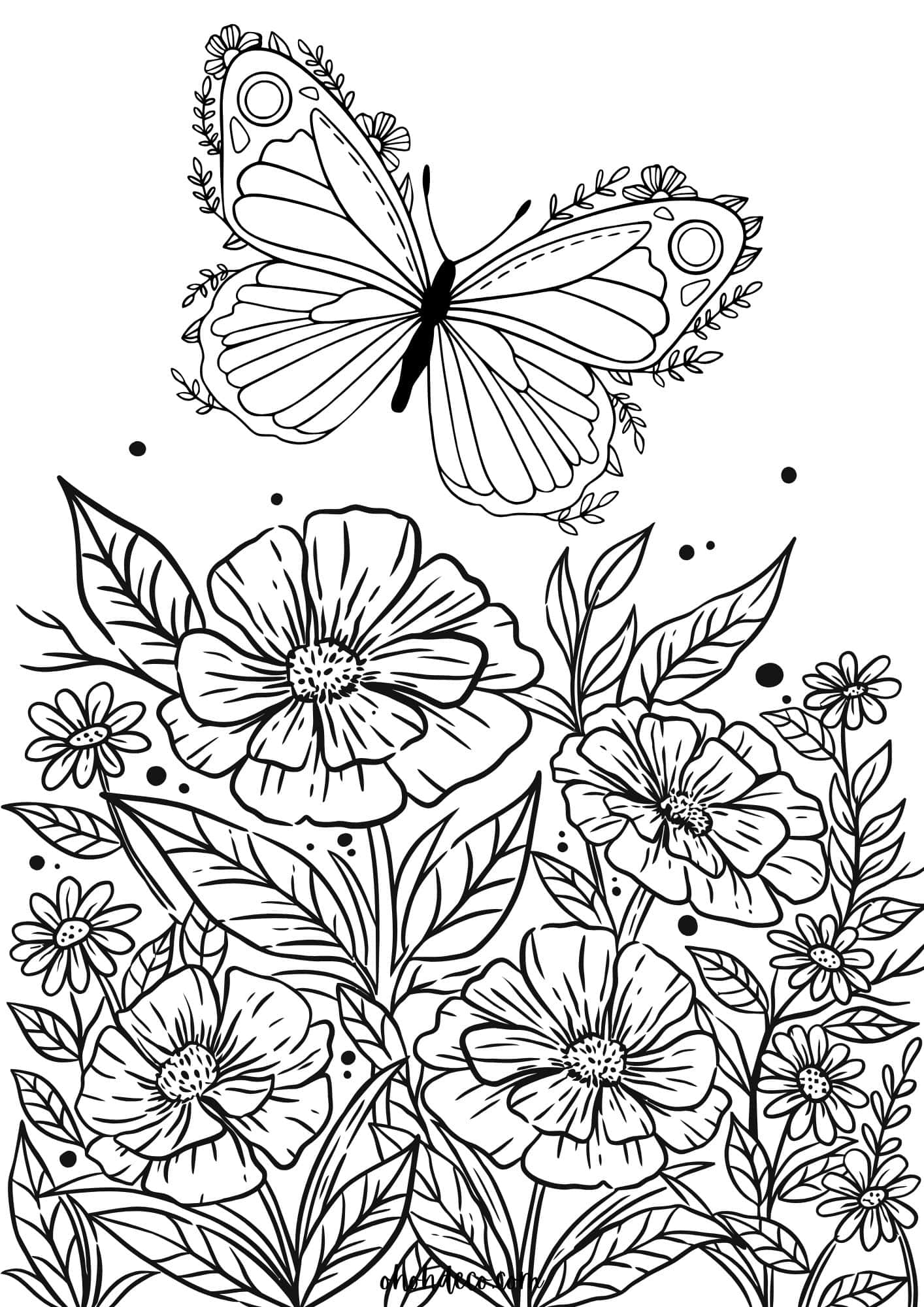 flower coloring page