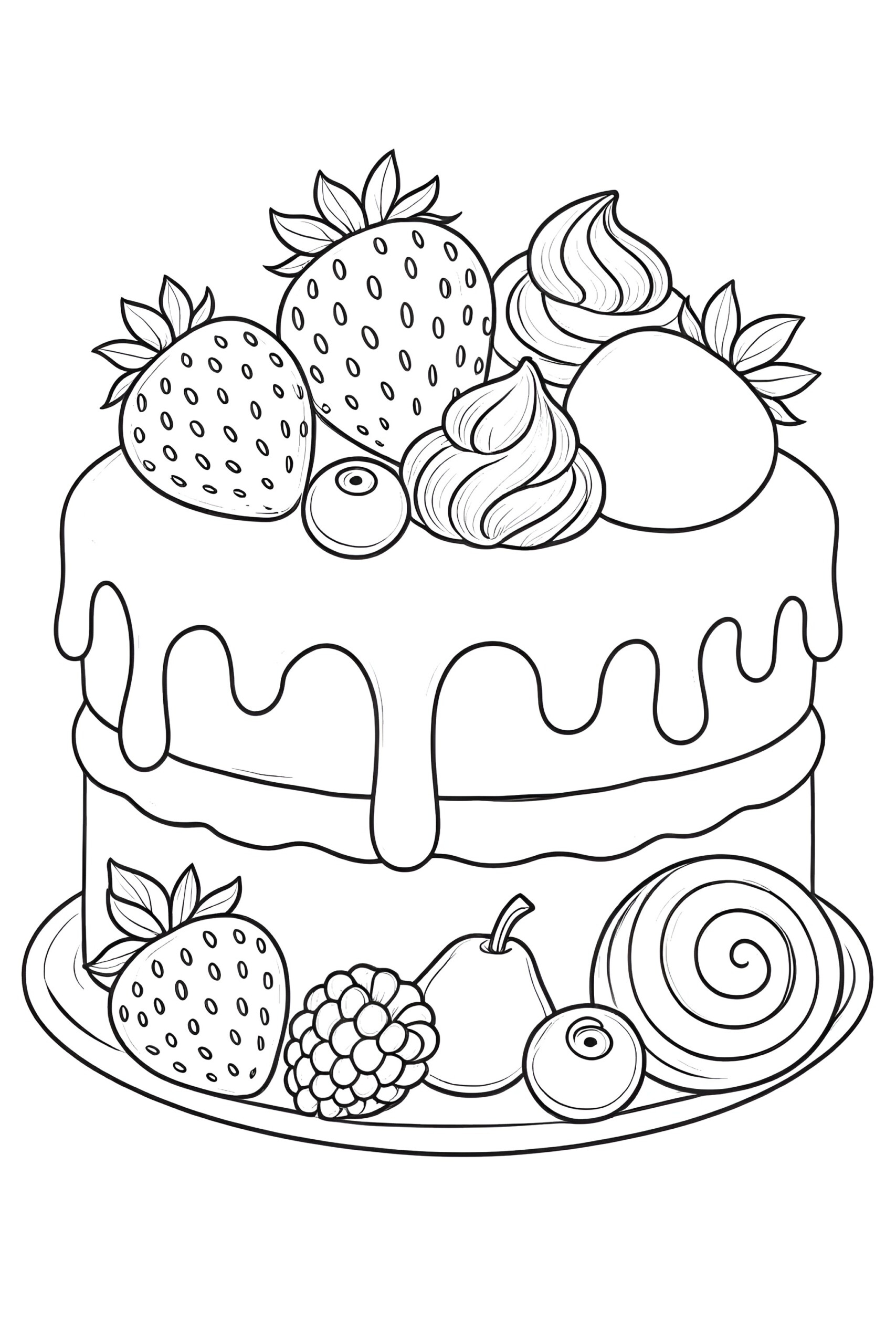 cake coloring page cake coloring page