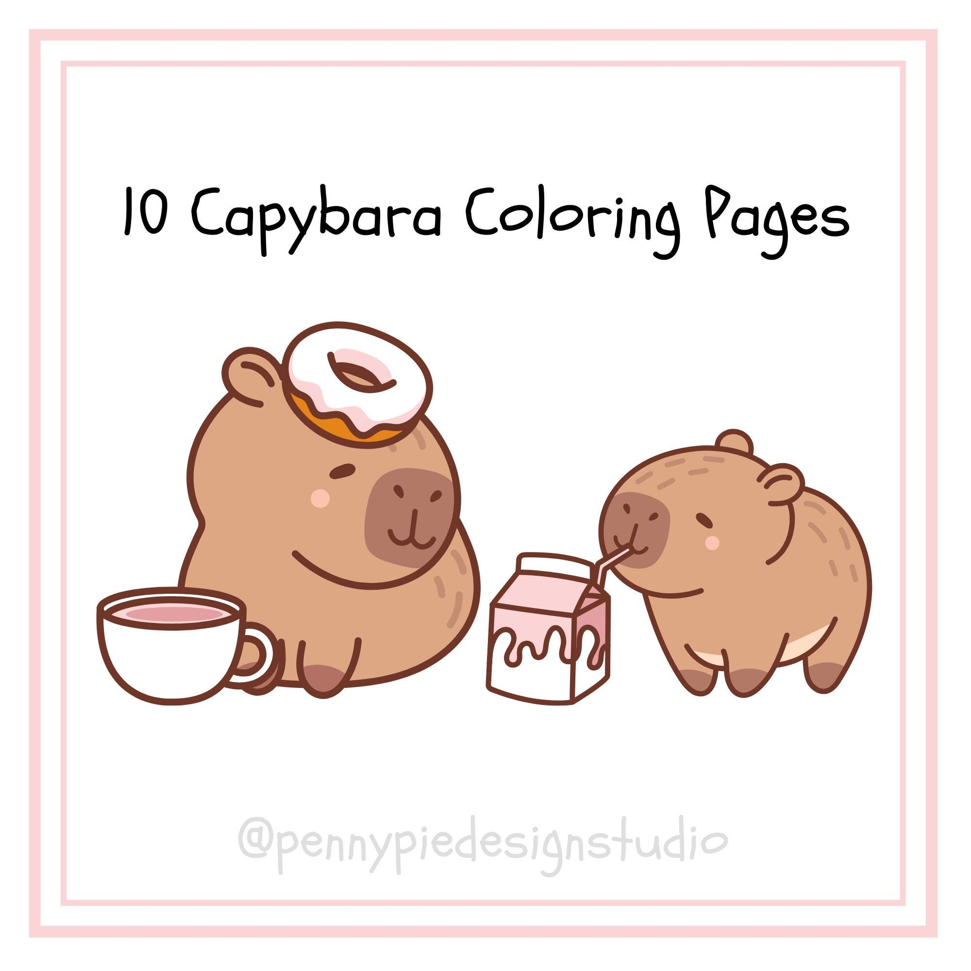 capybara coloring page capybara coloring page
