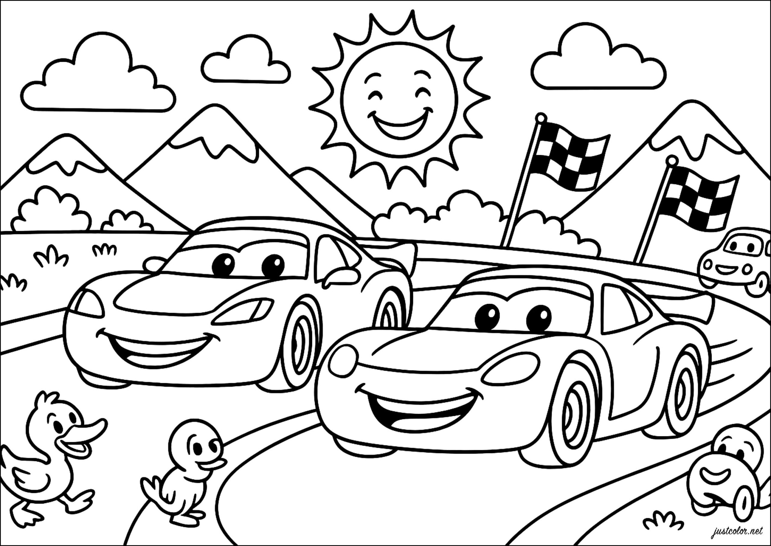 car coloring pages