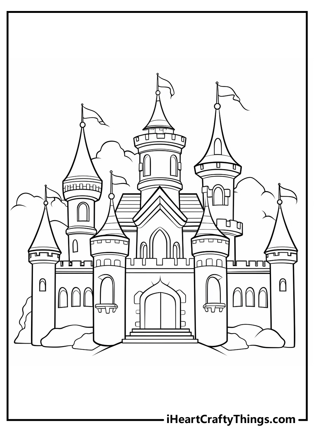 Castle Coloring Pages 100 Free Printables  Castle Coloring Pages 100 Free Printables