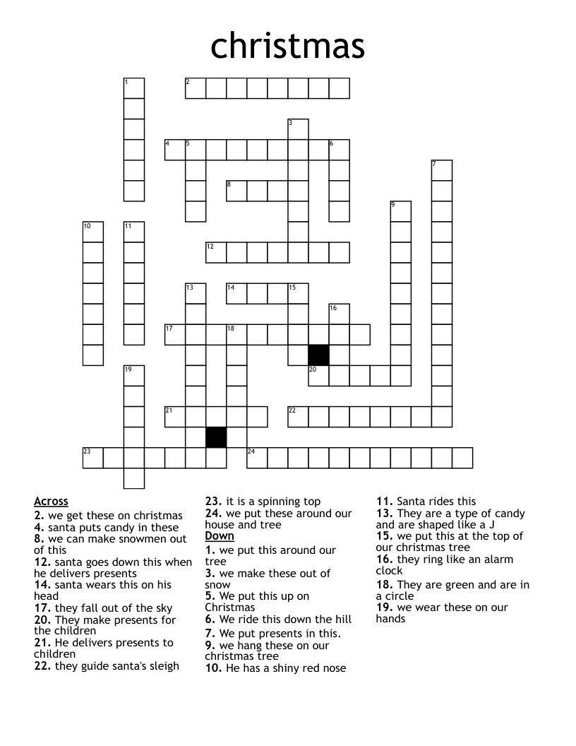 Christmas Crossword WordMint