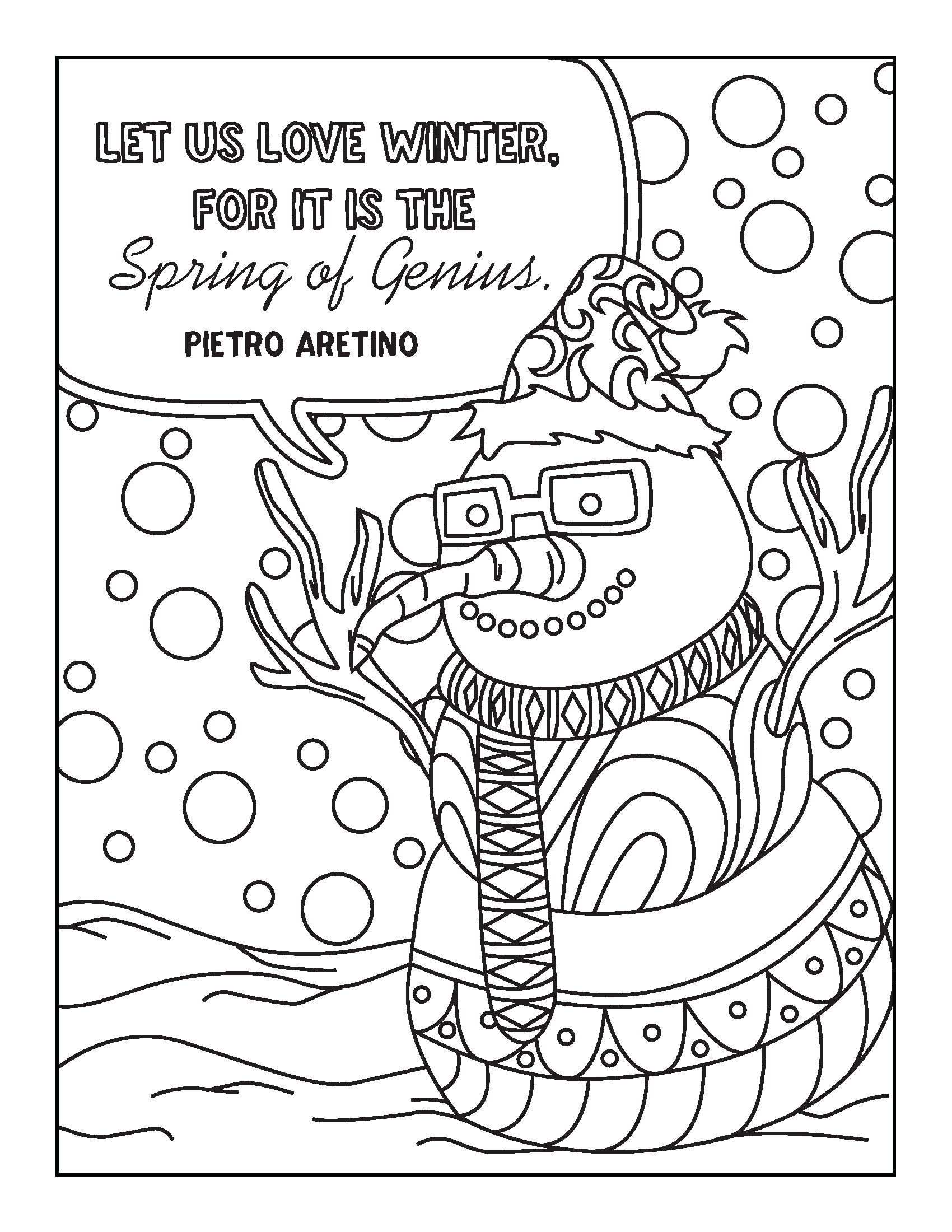december coloring pages