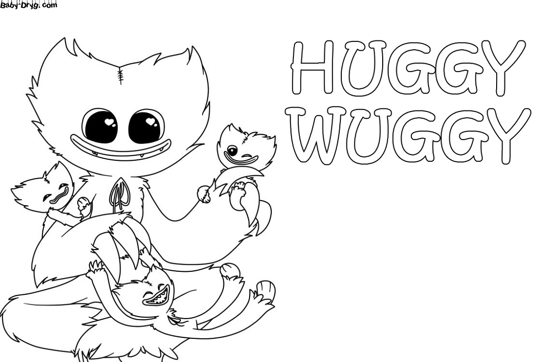 Coloring Page Huggy Wuggy Toy Coloring Huggy Wuggy