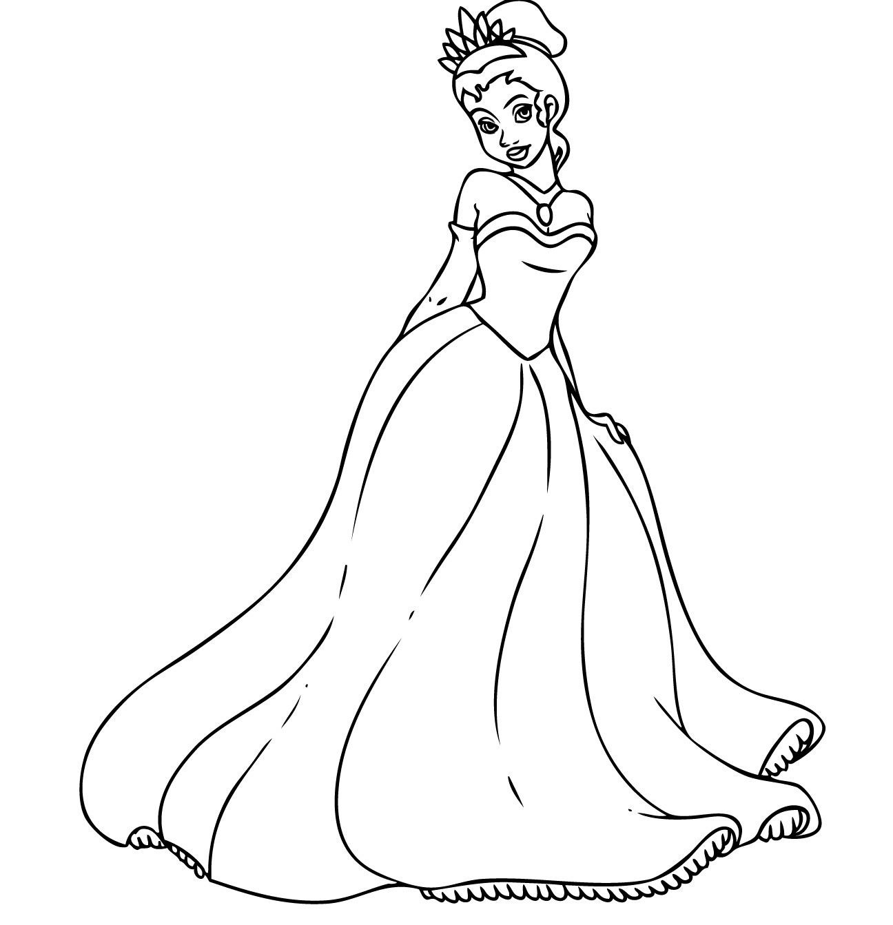 coloring pages of tiana the princess coloring pages of tiana the princess