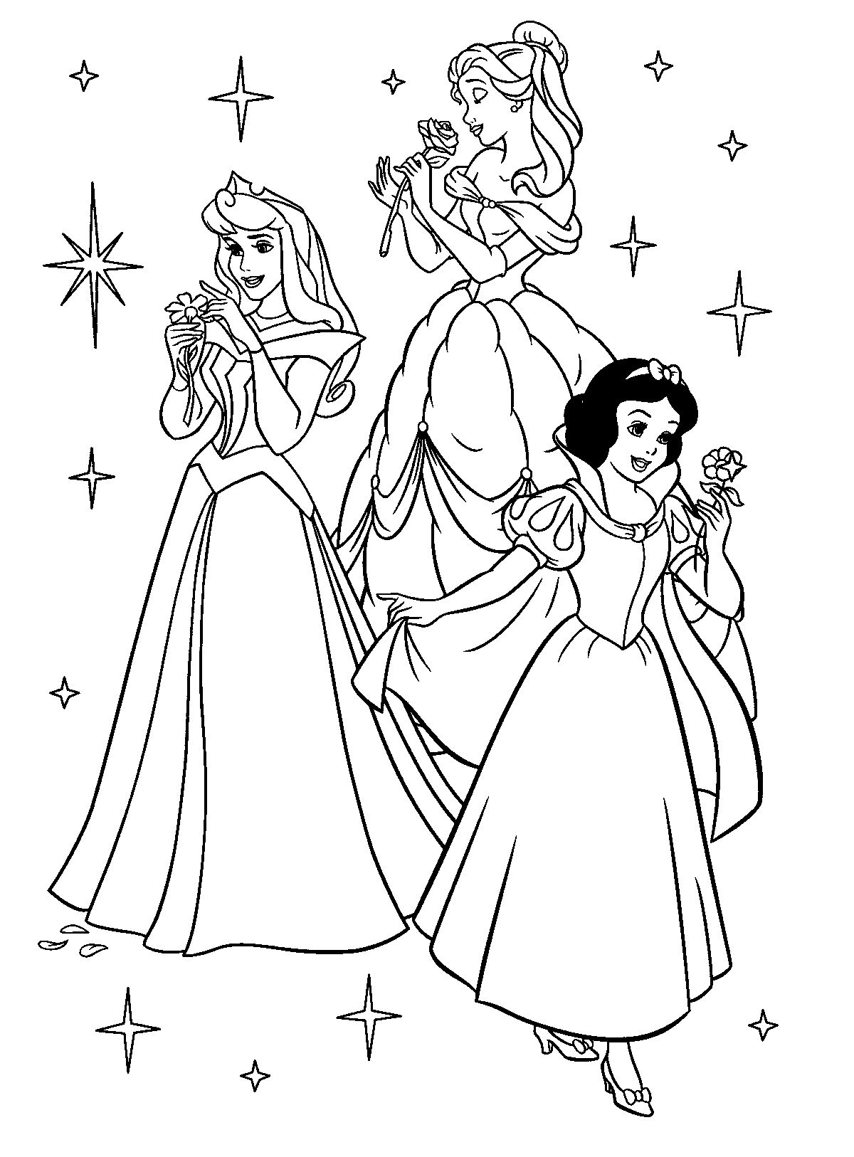 Coloring Pages Free Printable Disney Princess Coloring Pages For Kids