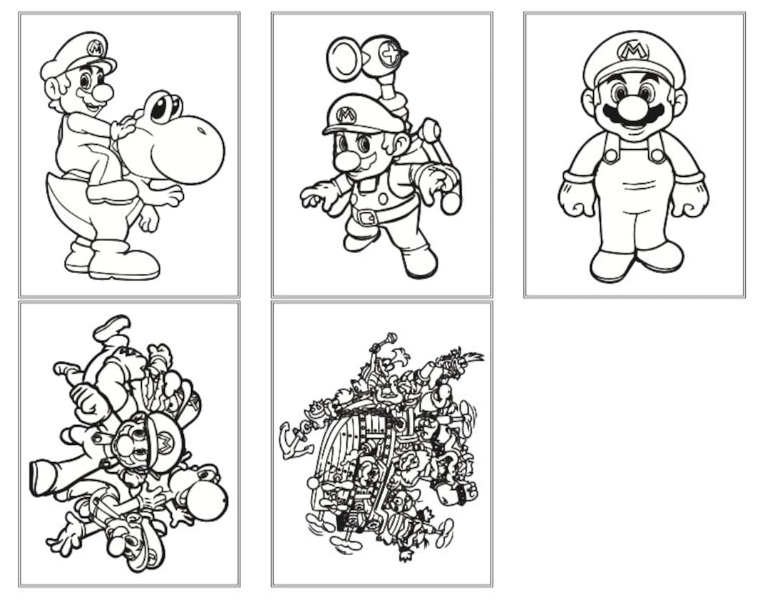 mario characters coloring pages mario characters coloring pages